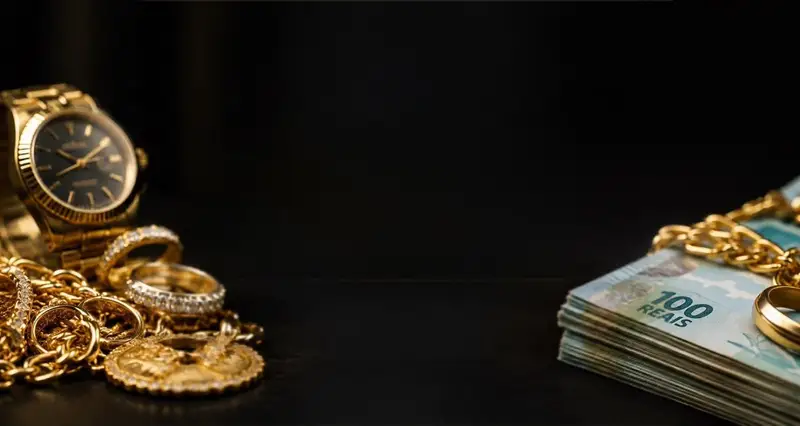 Joias de ouro e notas — compra de ouro e joias na Clinton Gold, Salvador